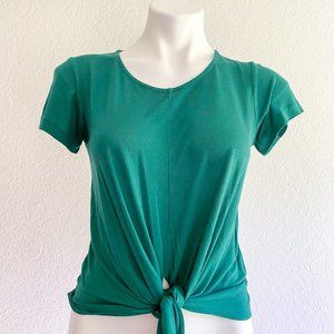 J.Crew Emerald Green Tie Front T-Shirt